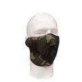 Reversible Woodland Camo/Black Neoprene Half Face Mask